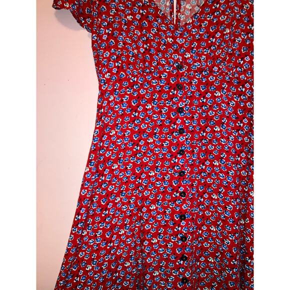 Mason & Belle red floral mini dress size small - Picture 2 of 7